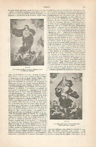 LAMINA ESPASA 30432: La Virgen por Cerezo y Palomino