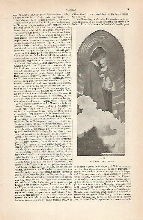 LAMINA ESPASA 30433: La Virgen por F. Matsch