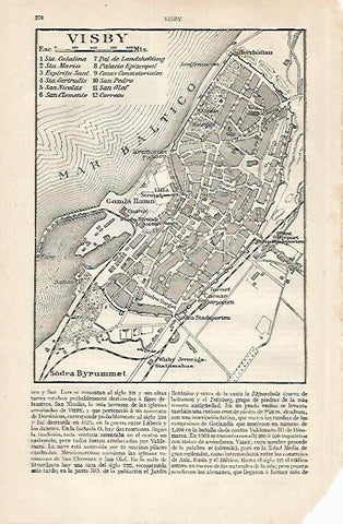 LAMINA ESPASA 30441: Plano de Visby Suecia