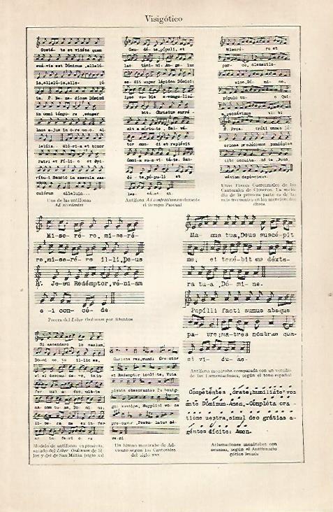 LAMINA ESPASA 30449: Partituras visigoticas