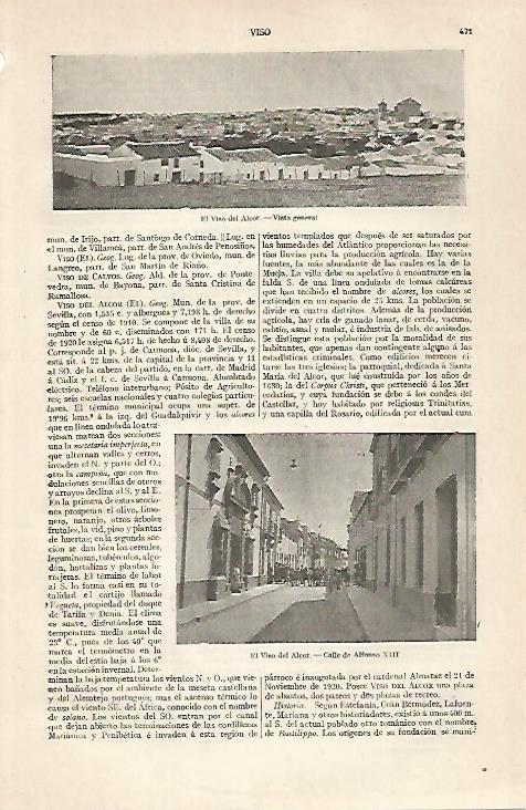 LAMINA ESPASA 30455: El Viso del Alcor Sevilla