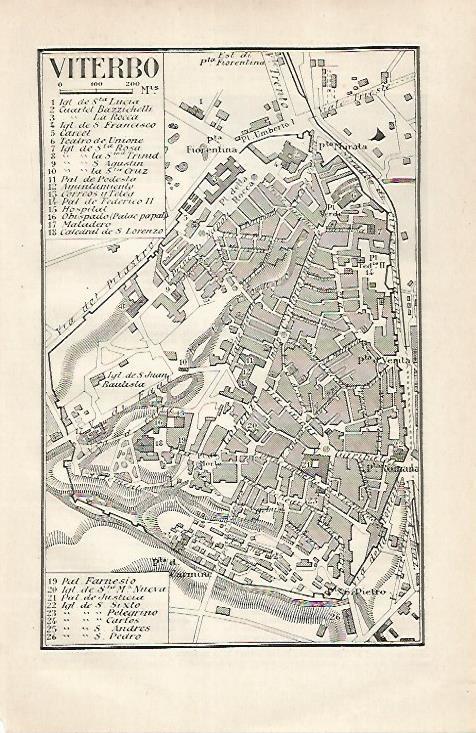 LAMINA ESPASA 30459: Plano de Viterbo Italia