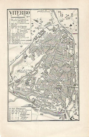 LAMINA ESPASA 30459: Plano de Viterbo Italia
