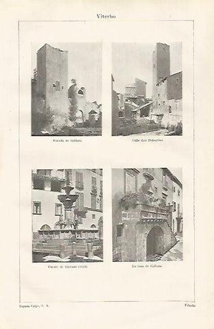 LAMINA ESPASA 30460: Vistas de Viterbo Italia