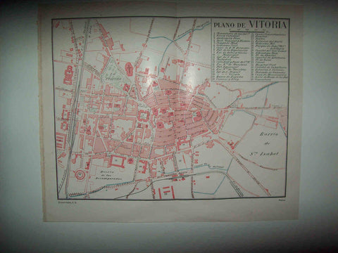 LAMINA ESPASA 30465: Plano de Vitoria