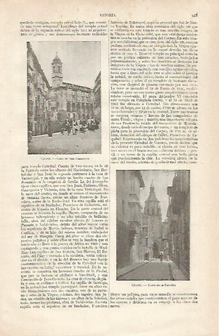LAMINA ESPASA 30468: Calle de San Francisco en Vitoria