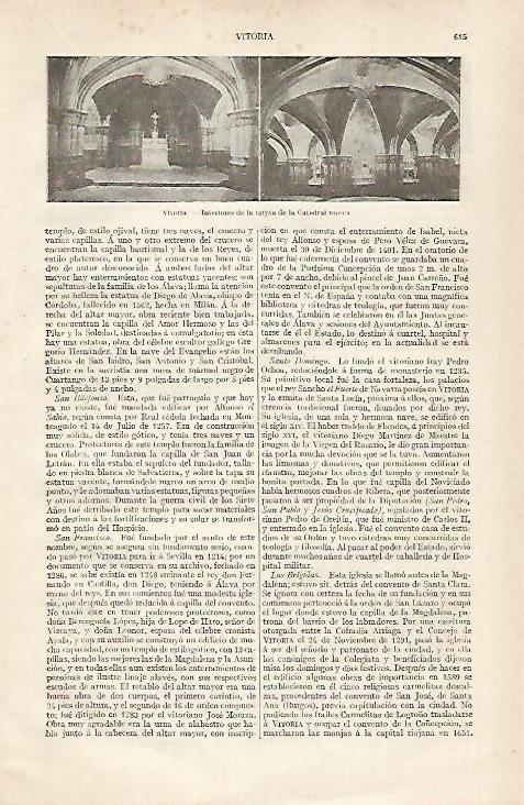 LAMINA ESPASA 30469: Cripta de la Catedral de Vitoria