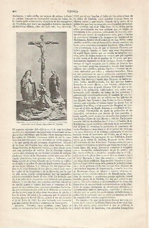 LAMINA ESPASA 30470: Calvario escultura del siglo XVII