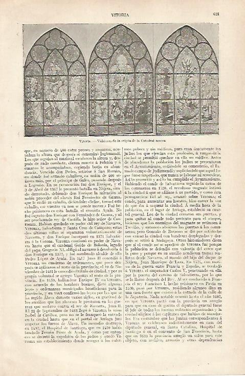 LAMINA ESPASA 30471: Vidriera de la cripta de la catedral de Vitoria
