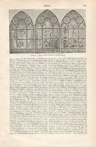 LAMINA ESPASA 30471: Vidriera de la cripta de la catedral de Vitoria