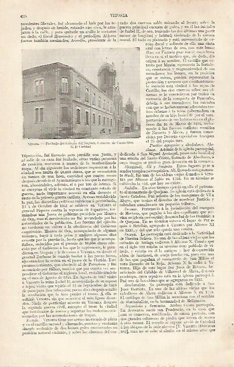 LAMINA ESPASA 30472: Colegio del Sagrado Corazon de Vitoria
