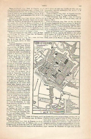 LAMINA ESPASA 30478: Plano de Vitry le Francois Francia