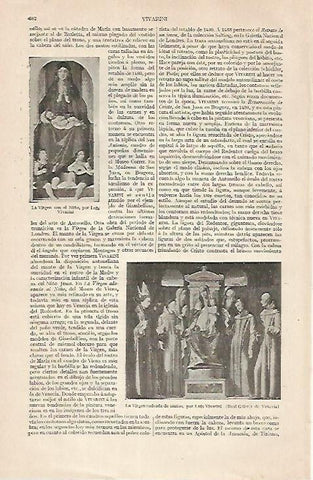 LAMINA ESPASA 30480: La Virgen con el Niño por L. Vivarini