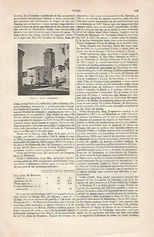 LAMINA ESPASA 30482: Torre campanario en Viver Castellon