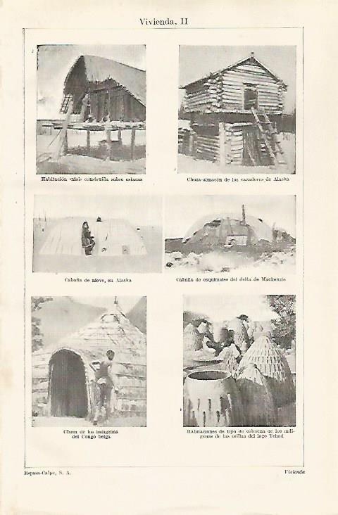 LAMINA ESPASA 30494: Viviendas de Alaska