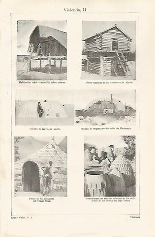 LAMINA ESPASA 30494: Viviendas de Alaska