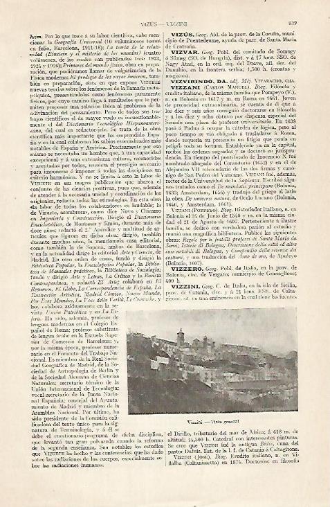 LAMINA ESPASA 30498: Vista de Vizzini Italia