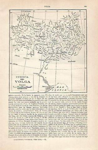 LAMINA ESPASA 30502: Mapa de la cuenca del Volga