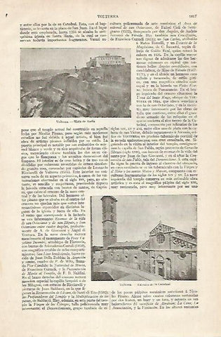 LAMINA ESPASA 30506: Vista de Badia en Volterra