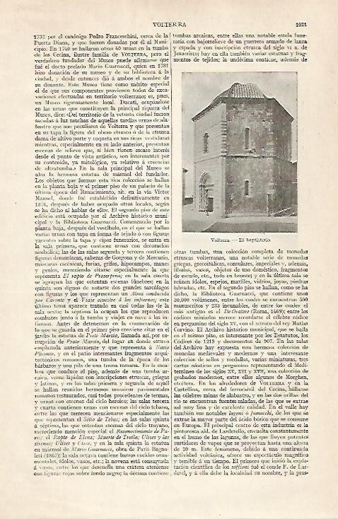 LAMINA ESPASA 30508: Baptisterio de Volterra