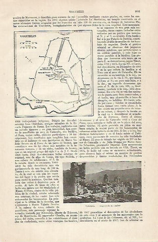 LAMINA ESPASA 30509: Plano de Volubilis Marruecos