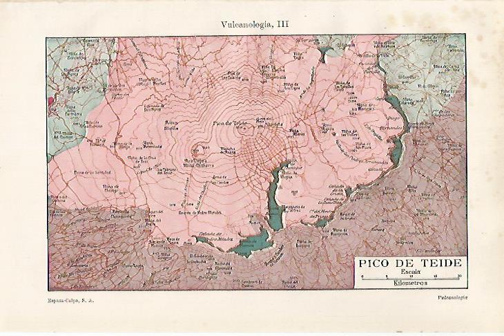 LAMINA ESPASA 30517: Mapa del Pico del Teide