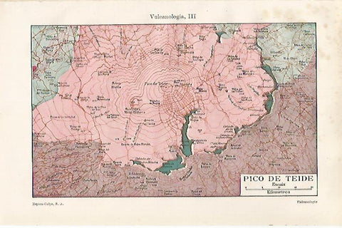 LAMINA ESPASA 30517: Mapa del Pico del Teide
