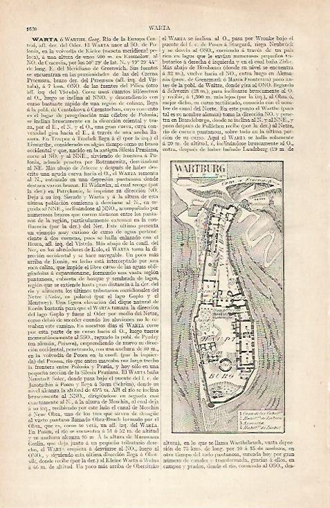 LAMINA ESPASA 30525: Plano de Wartburg Alemania