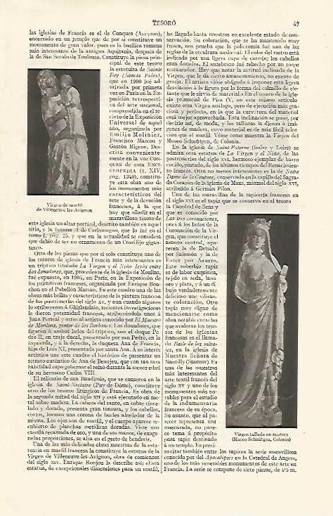 LAMINA ESPASA 30538: Virgen de marfil y Virgen de madera
