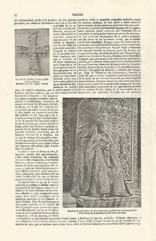 LAMINA ESPASA 30539: Cruz de Justino y estatua de San Pedro