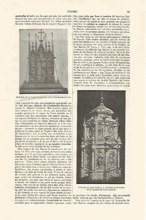 LAMINA ESPASA 30540: Relicario de lso Santos Corporales de la Catedral de Oviedo
