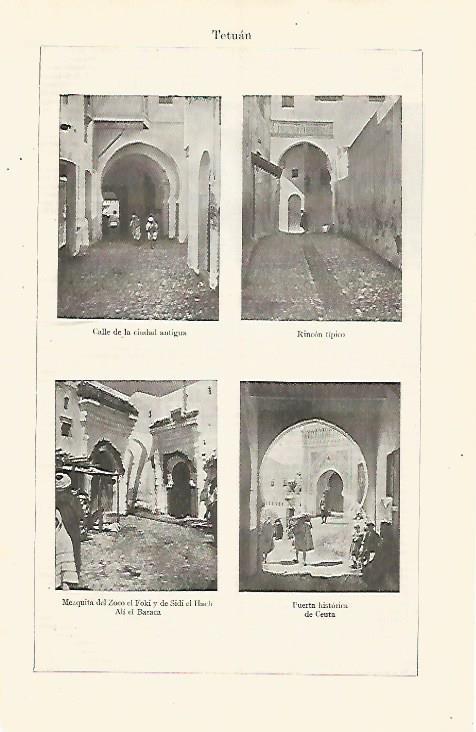 LAMINA ESPASA 30547: Calle mezquita del Zoco el Foki y Fuente en Tetuan