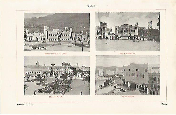 LAMINA ESPASA 30549: Estacion Plaza de España Teatro en Tetuan
