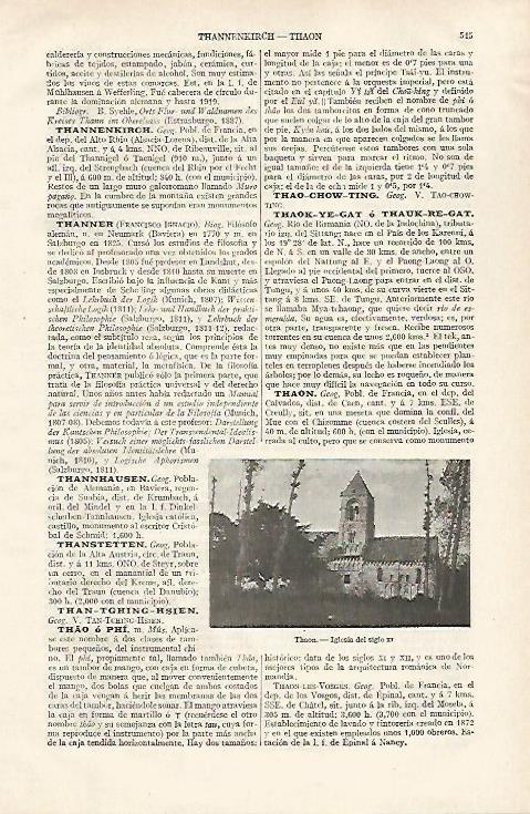 LAMINA ESPASA 30555: Iglesia de Thaon Francia