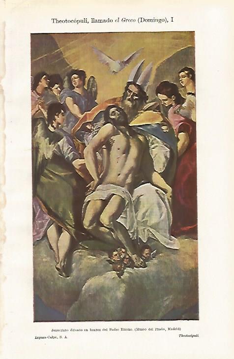 LAMINA ESPASA 30559: Jesucristo difunto por El Greco