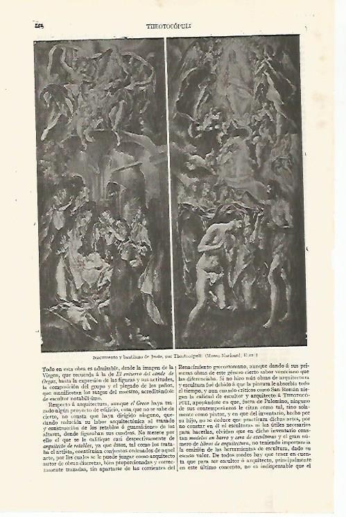 LAMINA ESPASA 30563: Nacimiento y bautismo de Jesus por El Greco