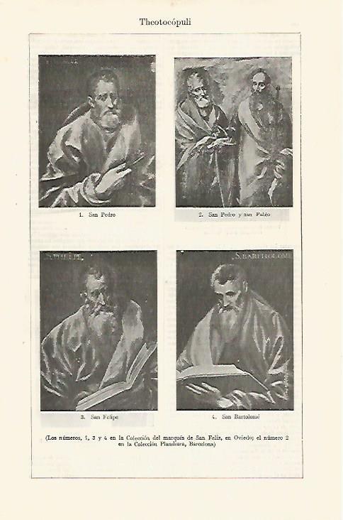 LAMINA ESPASA 30564: San Pedro San Pedro y San Pablo San Felipe y San Bartolome por El Greco