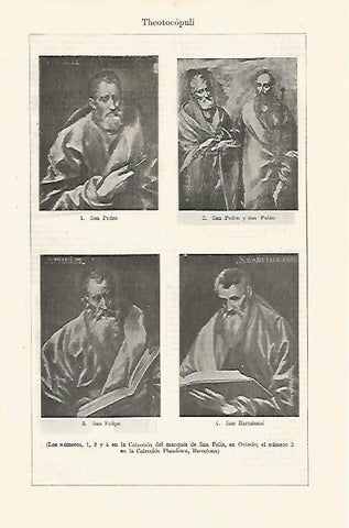 LAMINA ESPASA 30564: San Pedro San Pedro y San Pablo San Felipe y San Bartolome por El Greco
