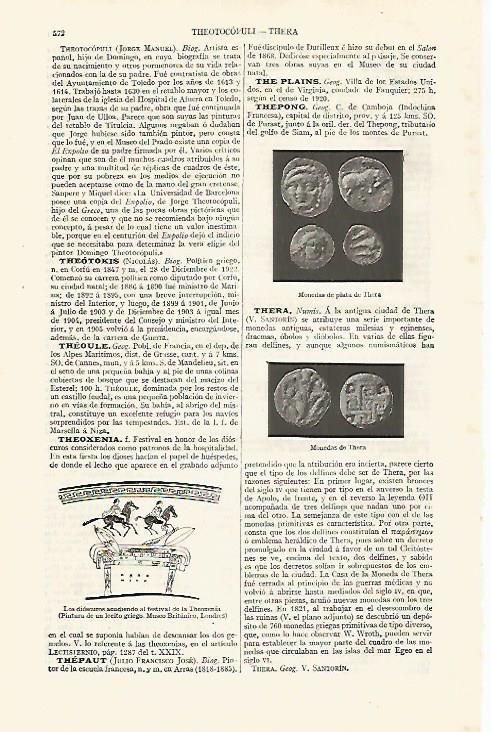 LAMINA ESPASA 30567: Monedas de plata de Thera Grecia