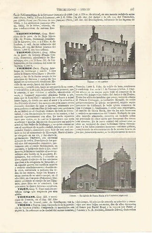 LAMINA ESPASA 30570: Castillo de Thiene Italia