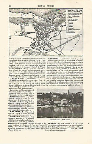 LAMINA ESPASA 30579: Plano de Thonon les Bains Francia