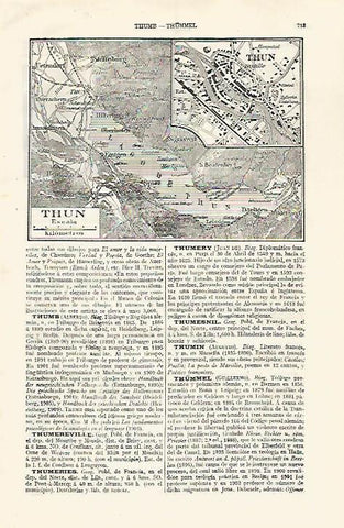 LAMINA ESPASA 30585: Mapa de Thun Francia
