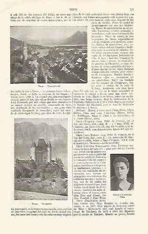 LAMINA ESPASA 30586: Castillo y vista de Thun Francia