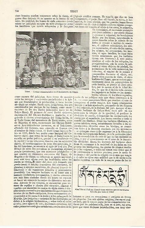 LAMINA ESPASA 30602: Lamas en el Monasterio de Himis Tibet