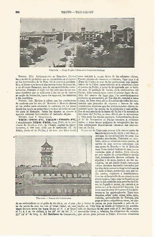 LAMINA ESPASA 30611: Plaza Regina Elena en Tien Tsin China