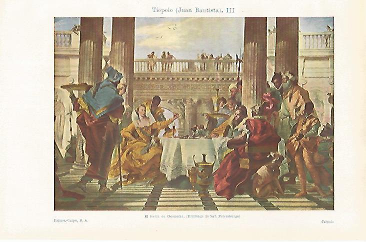 LAMINA ESPASA 30618: El festin de Cleopatra por Tiepolo
