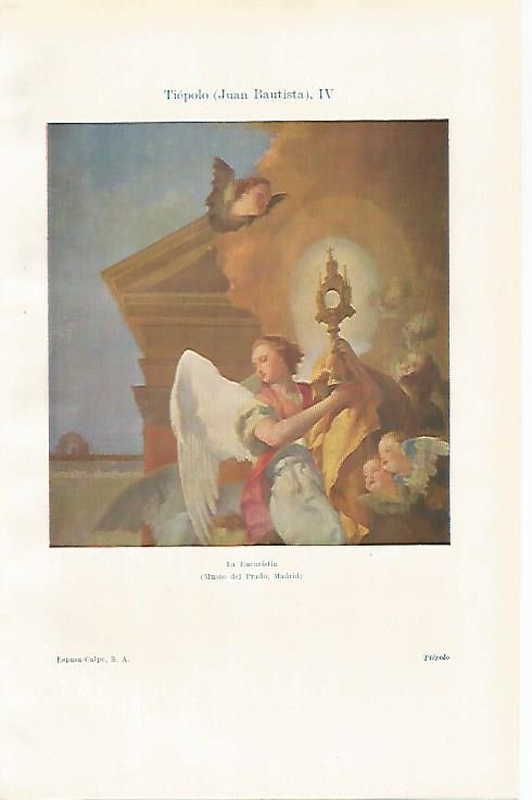 LAMINA ESPASA 30621: La Eucaristia por Tiepolo