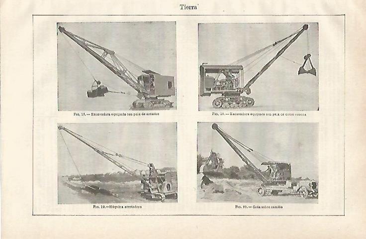 LAMINA ESPASA 30626: Excavadoras y gruas