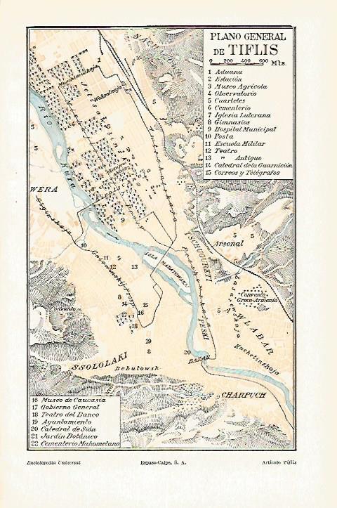 LAMINA ESPASA 30638: Plano de Tiflis Rusia