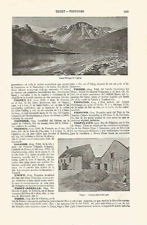 LAMINA ESPASA 30641: Lago de Tignes